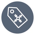 Snowflake, tag Isolated Vector icon which can easily modify or edit