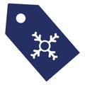 Snowflake, tag Isolated Vector icon which can easily modify or edit Royalty Free Stock Photo