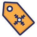 Snowflake, tag Isolated Vector icon which can easily modify or edit Royalty Free Stock Photo