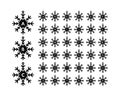 Snowflake Tags Letters and Numbers Christmas font Winter alphabet