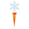 Snowflake Torch for Winter Sports Royalty Free Stock Photo