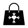Snowflake tote Isolated Vector icon that can be easily modified or edited