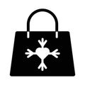 Snowflake tote Isolated Vector icon that can be easily modified or edited