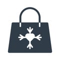 Snowflake tote Isolated Vector icon that can be easily modified or edited