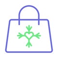 Snowflake tote Isolated Vector icon that can be easily modified or edited