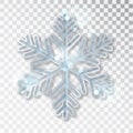 Snowflake transparent with shadow isolated on background. Christmas and New Year s design template, mockup. Stocking