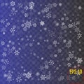 Snowflake vector. Falling Christmas snow fall isolated. Royalty Free Stock Photo