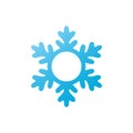 Snowflake - vector icon. Christmas symbol. Winter snowflake - circle monogram isolated