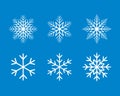Snowflake vector icon. Ice and snow crystal flake symbol. Weather snowfall sign. Frost and cold logo.