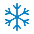 Snowflake Vector Icon. Ice And Snow Crystal Flake Symbol. Weather Snowfall Sign. Frost And Cold Logo.