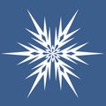 Snowflake vector illustration, symbol icon symmetrical mandala snowflake for design Royalty Free Stock Photo