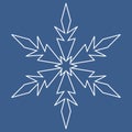 Snowflake vector illustration, symbol icon symmetrical mandala snowflake Royalty Free Stock Photo