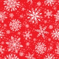 Snowflake vector seamless pattern weather traditional winter december wrapping paper christmas background. Royalty Free Stock Photo