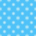 Snowflake vector seamless pattern weather traditional winter december wrapping paper christmas background. Royalty Free Stock Photo