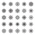 Snowflake Vector symbol graphic crystal frozen decoration for design from the background