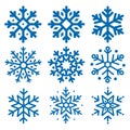 Snowflake Vectors. Isolation by background. Royalty Free Stock Photo