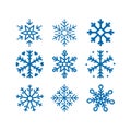 Snowflake Vectors. Isolation by background. Royalty Free Stock Photo