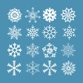 Snowflake Vectors. Isolation by background. Royalty Free Stock Photo