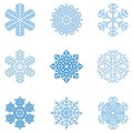 Snowflake Vectors Royalty Free Stock Photo