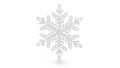 A snowflake on a white background (ai generated) Royalty Free Stock Photo