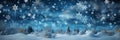 Snowflake winter banner pattern illustration