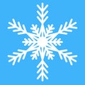 Snowflake winter christmas decoration. Crystal snowflake geometric vector Royalty Free Stock Photo