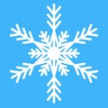 Snowflake winter christmas decoration. Crystal snowflake geometric Royalty Free Stock Photo