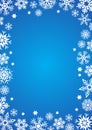 Snowflake winter concept word space background