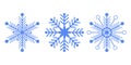 Snowflake winter set vector illustration Royalty Free Stock Photo