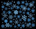 Snowflake winter set. Vector Royalty Free Stock Photo