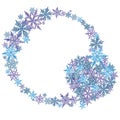 Snowflake Wreath Decorated with Heart Shape.