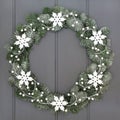 Snowflake Wreath Decoration Royalty Free Stock Photo