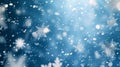 Snowflakes Adrift on a Glittering Snowy Backdrop, isolated on white background