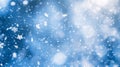 Snowflakes Adrift on a Glittering Snowy Backdrop, isolated on white background