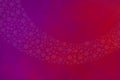 Snowflakes arranged in a wave. Purple-red background Royalty Free Stock Photo