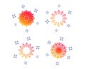 Snowflakes artistic icons. Air conditioning. Vector