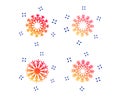 Snowflakes artistic icons. Air conditioning. Vector
