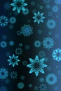 Snowflakes background - blue