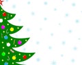 Christmas card background with a Christmas tree. Royalty Free Stock Photo