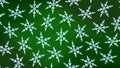 Snowflakes background rotation green