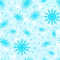 Snowflakes with balls on a blue background Royalty Free Stock Photo