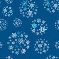 Snowflakes balls seamless pattern