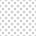 Snowflakes black and white seamless pattern Royalty Free Stock Photo