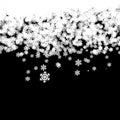 Black and white pixel snow particles blizzard pieces half screen 3D Illustration