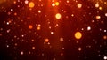 Snowflakes, blurred bokeh and shiny lights on red winter christmas and new year background Royalty Free Stock Photo