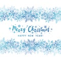 Snowflakes border for winter design Royalty Free Stock Photo