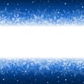 Snowflakes border for winter design Royalty Free Stock Photo