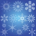 Snowflakes, Christmas design elements Royalty Free Stock Photo