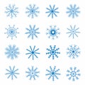 Snowflakes. Christmas and New Year decoration. Winter theme