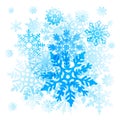 Snowflakes Christmas vector icons. collection graphic art